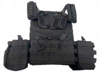 Жилет тактический Yakeda VT-8141 Plate carrier (с подсумками molle, черный)