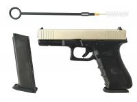 Травматический пистолет Техкрим Glock ТК717Т никель матовый 10x28 вид №6