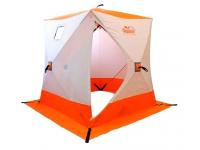 Палатка зимняя куб Следопыт PF-TW-09 1,5x1,5 м двухместная (Oxford 210D PU 1000, бело-оранжевая)