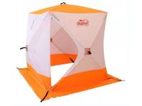 Палатка зимняя куб Следопыт PF-TW-06 2,1x2,1 м четырехместная (Oxford 210D PU 1000, бело-оранжевая)