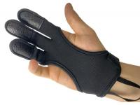 Перчатка для стрельбы из лука Centershot M (черный), вид кожаных накладок