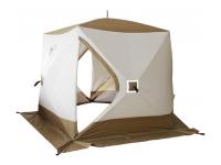 Палатка зимняя 3-слойная Следопыт Premium белый-оливковый (1,8x1,75x2,05 метра, 5-местная)