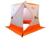 Палатка зимняя Следопыт бело-оранжевая (двухместная, 150x150 см)