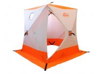 Палатка зимняя Следопыт бело-оранжевая (трехместная, 180x180 см)