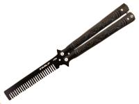 Нож-бабочка Ножемир Skalp черный BRA-20 (расческа)