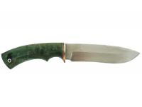 Нож Скиф (сталь D2, мельхиор, стабилизированная карельская береза) вид сбоку