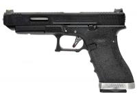 Пистолет WE-G008WET-3 Glock 34 G-Force (металлический слайд, черная рамка, ствол хром)