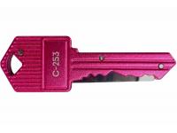 Нож складной Ножемир Четкий расклад (брелок ключ, розовый) в сложенном виде