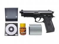 Пневматический пистолет Borner 92M + шарики + баллончики + мишени + пулеулавливатель