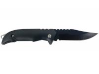Нож туристический Следопыт длина клинка 64 мм (черный) вид сбоку
