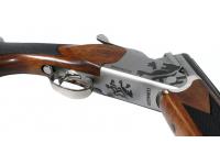 Ружье Kral Arms Brescia Coraggio 12x76 L=710 (орех, стальная ствольная коробка, никель, эжектор, 5 дульных насадок) - ствольная коробка, стволы переломлены