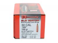 Пули Hornady ELD Match .30 CAL 10,9гр G1 BC .523 G7 BC .263 (100 штук, 30506)