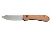 Нож Civivi Button Lock Elementum Stonewashed Handle Brown Micarta