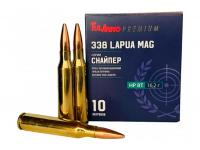 Патрон 8,6x70 (.338 Lapua Mag) HP BT 16,25 латунированный Снайпер ТПЗ (цена 1 патрона)