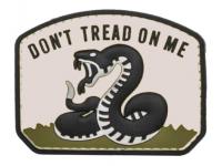 Нашивка PVC (ПВХ) ZL00315 с велкро Dont Tread on Me (серая)