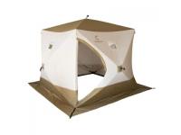 Палатка Следопыт куб Premium 2,4 м, S=5,7 кв м (3 слоя, оливковый, белый)