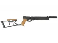 Пневматический пистолет Krugergun Корсар D32 деревянная рукоять ствол 240 мм PCP 6,35 мм с прикладом (3 Дж) вид №1