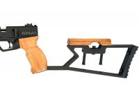 Пневматический пистолет Krugergun Корсар D32 деревянная рукоять ствол 240 мм PCP 6,35 мм с прикладом (3 Дж) вид №4