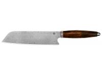 Нож QSP QS-KK-002B Mulan Series Santoku 7 (рукоять железное дерево, клинок дамаск)