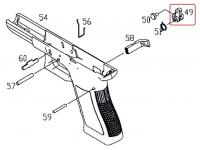 Курок для KJW KP-17, KP-18 (Glock 17, 18) Part 49