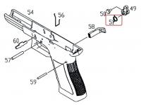 Пружина курка для KJW KP-17, KP-18 (Glock 17, 18) Part 51 на схеме