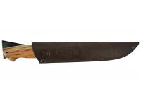 Нож Тигр (кованая сталь, ХВ-5, мельхиор, орех, кап) ножны
