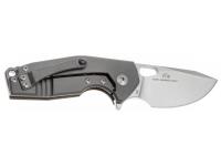 Нож Fox Knives FFX-526 MIOD Suru (титан-микарта зеленая, M390 сатинированный) - вид справа