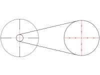 Оптический прицел Gaut Obsidian 1-8x24, сетка 62 (Half MD) с подсветкой, 30 мм, вид сетки