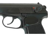 Пневматический пистолет МР-654К-22 4,5мм (с фальшглушителем, обновленная рукоятка) затвор