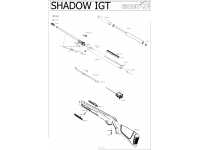 Пневматическая винтовка Gamo Shadow IGT 4,5 мм (переломка,пластик) - взрыв-схема