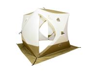 Палатка зимняя куб Следопыт Premium Long 2,35x2 м, S по полу 4,7 кв.м (оливковый, белый)