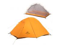 Палатка Naturehike сверхлегкая NH18A095-D, 20D с ковриком (одноместная, оранжевый)