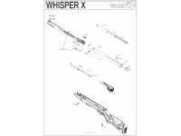 Пневматическая винтовка Gamo Whisper X 4,5 мм (переломка, пластик) взрыв-схема