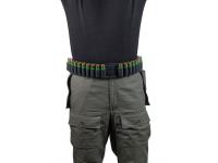 Патронташ открытый Хольстер 25 лет L 130 см на 22 патрона 16 калибра (черный, кожа)