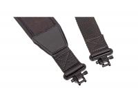 Ремень оружейный ShotTime с быстросъемными антабками (двухточечный, черный), вид анатбок Ремень оружейный ShotTime с быстросъемными антабками (двухточечный, черный), вид анатбок