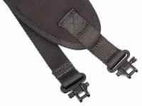 Ремень оружейный ShotTime с быстросъемными антабками (ширина 8 см, длина 108 см, черный), вид антабок Ремень оружейный ShotTime с быстросъемными антабками (ширина 8 см, длина 108 см, черный), вид антабок