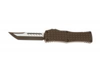Нож Microtech Hera Hellhound коричневый (рукоять Frag Cerakote, клинок М390)