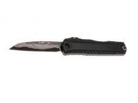 Нож Microtech Cypher II S-E (алюминиевая рукоять, медный дамаск)