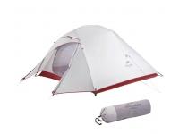 Палатка Naturehike Cloud Up NH18T030-T 20D трехместная (с ковриком, светло-серый)