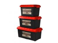Набор ящиков Следопыт Expedition Box 30 л, 40 л, 50 л (черный, красный)