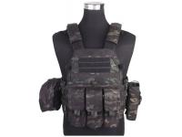 Разгрузочный жилет EmersonGear EM7440MCBK LBT6094A Style Plate Carrier с 3 подсумками (Multicam Black)