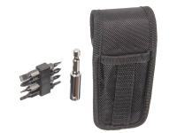 Мультиинструмент GhostBlade M-121F 15 инструментов (серебристо-черный), вид чехла и аксессуаров