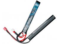 АКБ BlueMAX 7.4V Lipo 1450 mAh 30C nunchuck 2x (7,5x17x115 мм, Т разъем)