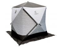 Палатка Следопыт PF-TW-43 Premium зимняя куб 1,8x1,8 м (3 слоя, Arctic Camo - серый)