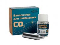 Шарики 4,5 мм оцинкованные Teknord (500 штук) + Баллон СО2 сервисный (1 шт) + Баллон CO2 Teknord 12 гр (10 шт)