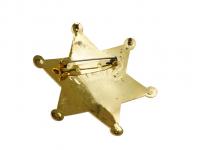 Значок шерифа США TG-Sheriff шестиконечная звезда (gold) булавка