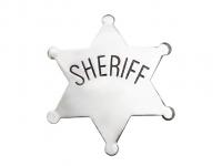 Значок шерифа США TG-Sheriff шестиконечная звезда (silver)