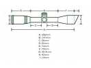 Оптический прицел Leapers 4x32 Airgun, без подсветки, 25.4 мм, AO, (SCP-U432FD) - схема