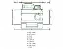 Коллиматорный прицел Leapers 1x30 Compact, закрытый на Weaver, подсветка точка зеленая/красная (SCP-RG40SDQ) - вид №6