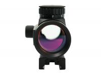 Коллиматорный прицел Target Optic 1x30 закрытого типа на Weaver, подсветка точка вид спереди